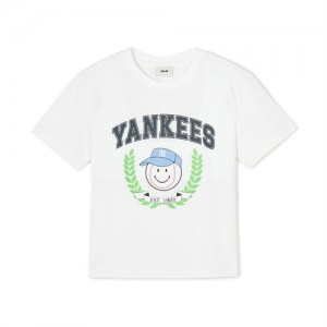 MLB Playt New York Yankees Kids' T Shirts White | 8690413-NP