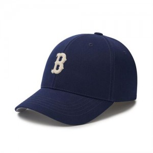 MLB Premium Basic Small Logo Structured Ball Boston Redsox Hats Navy | 5317604-WG