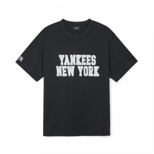 MLB Premium Varsity Overfitts New York Yankees T Shirts Black | 0463298-AR