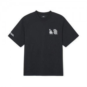 MLB Seoul Series Dual Logots La Sd T Shirts Black | 1629384-KQ