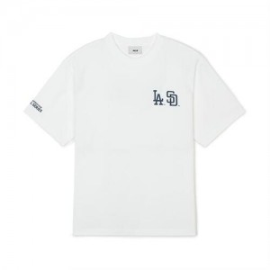 MLB Seoul Series Dual Logots La Sd T Shirts White | 7803245-RG