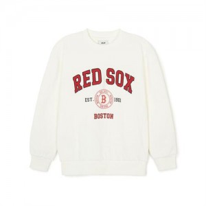 MLB Varsity Boston Red Sox Kids' Sweatshirts White | 6938702-CT