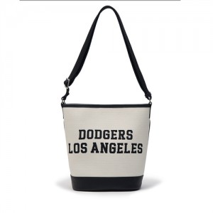 MLB Varsity Jacquard Canvas Los Angeles Dodgers Cross Body Bags Black | 0376825-FK