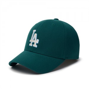 MLB Varsity Medium Logo Structured Ball Los Angeles Dodgers Hats Green | 7215436-AQ