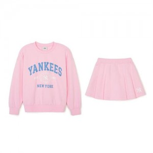 MLB Varsity Mtm Set Up New York Yankees Kids' Sweatshirts Pink | 4091783-FP