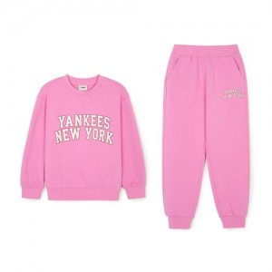 MLB Varsity Mtm Set Up New York Yankees Kids' Sweatshirts Pink | 4915327-JG