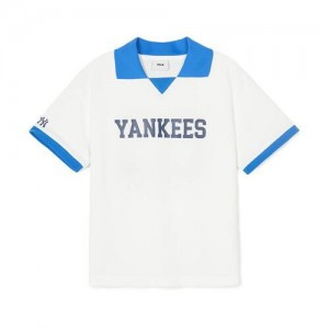 MLB Varsity Pique New York Yankees Kids' T Shirts White | 2375840-YE