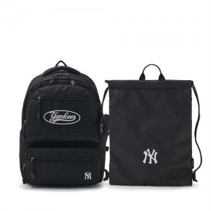 MLB Varsity Two Pocket Backpack New York Yankees Kids' Bags Black | 0982741-LI