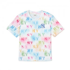 MLB Water Monogram Allovert New York Yankees Kids' T Shirts Multicolor | 1379862-JM