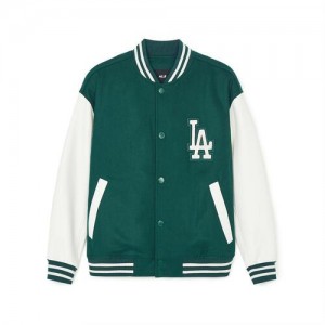 MLB Wool Basic Varsity Los Angeles Dodgers Jackets Green | 5361294-AC