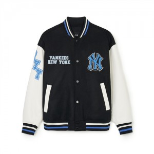 MLB Wool Wappen Varsity New York Yankees Jackets Black | 9180654-WP