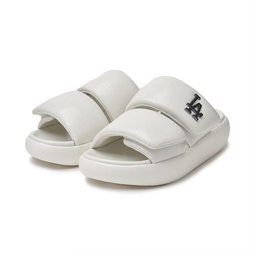 MLB Base Slide Lux Los Angeles Dodgers Slippers White | 0165497-FH