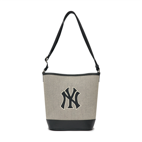 MLB Basic Big Logo Canvas New York Yankees Cross Body Bags Black | 2539684-ZO