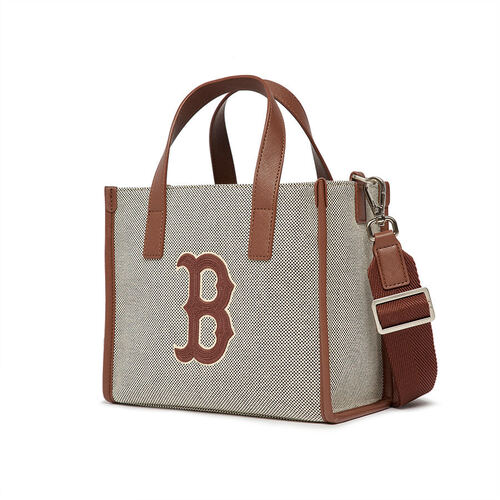 MLB Basic Big Logo Canvas S Boston Redsox Tote Bags Brown | 3504796-WJ