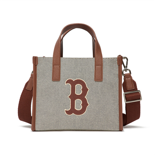 MLB Basic Big Logo Canvas S Boston Redsox Tote Bags Brown | 3504796-WJ