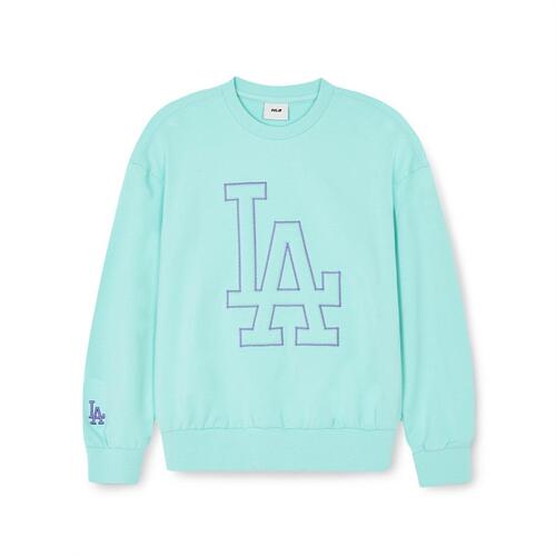 MLB Basic Big Logo Los Angeles Dodgers Kids\' Sweatshirts Turquoise | 3760895-UF