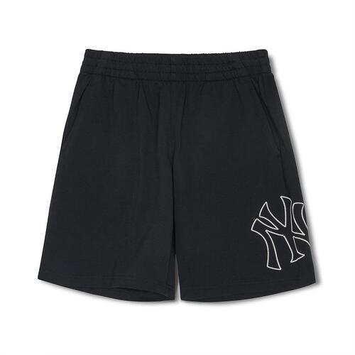 MLB Basic Big Logo New York Yankees Kids\' Shorts Black | 6947203-YR