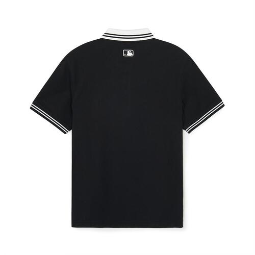 MLB Basic Collar Comfortable Fit Polots New York Yankees T Shirts Black | 6180247-PE