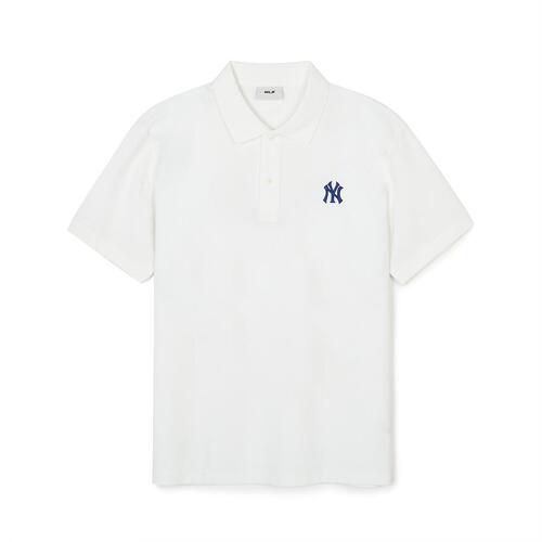 MLB Basic Comfortable Fit Polots New York Yankees T Shirts White | 9765048-BQ