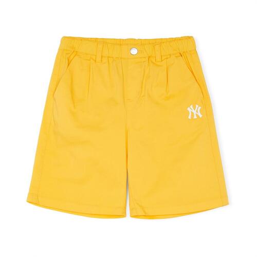 MLB Basic Cotton Woven New York Yankees Kids\' Shorts Yellow | 7012365-PW