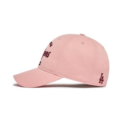 MLB Basic Cursive Logo Unstructured Ball Los Angeles Dodgers Hats Pink | 4916503-LV