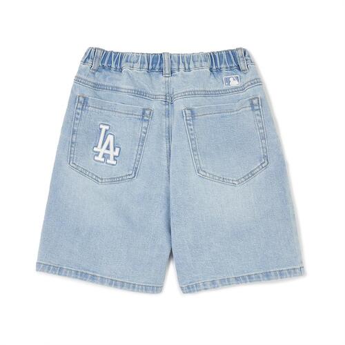 MLB Basic Denim Los Angeles Dodgers Kids' Shorts Blue | 8456903-RG