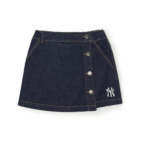 MLB Basic Denim New York Yankees Kids\' Skirts Black | 6350291-MR