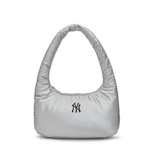 MLB Basic Luxleisure Nylon New York Yankees Hobo Bags Silver | 8057239-LS