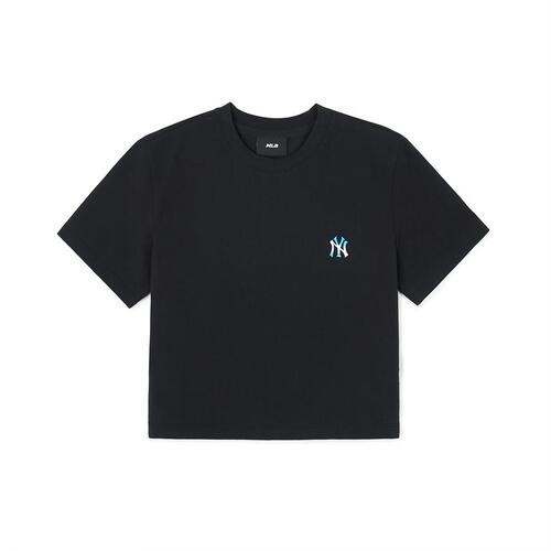 MLB Basic Luxleisure Slim Crop New York Yankees T Shirts Black | 5827403-XH