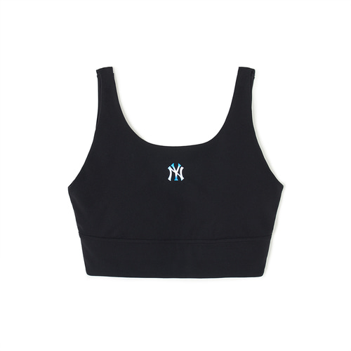 MLB Basic Luxleisure Small Logo Luxleisure Crop Top New York Yankees Tops Black | 5968741-BU