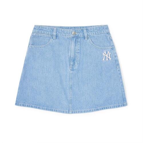 MLB Basic Medium Logo Denim New York Yankees Skirts Blue | 5497206-HS