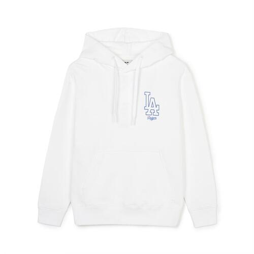 MLB Basic Mega Logo Overfit Los Angeles Dodgers Hoodie White | 3895210-WQ