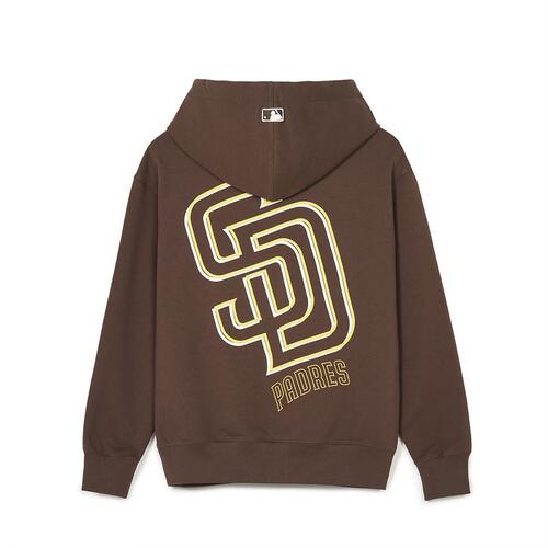 MLB Basic Mega Logo Overfit San Diego Padres Hoodie Chocolate | 6831704-OT