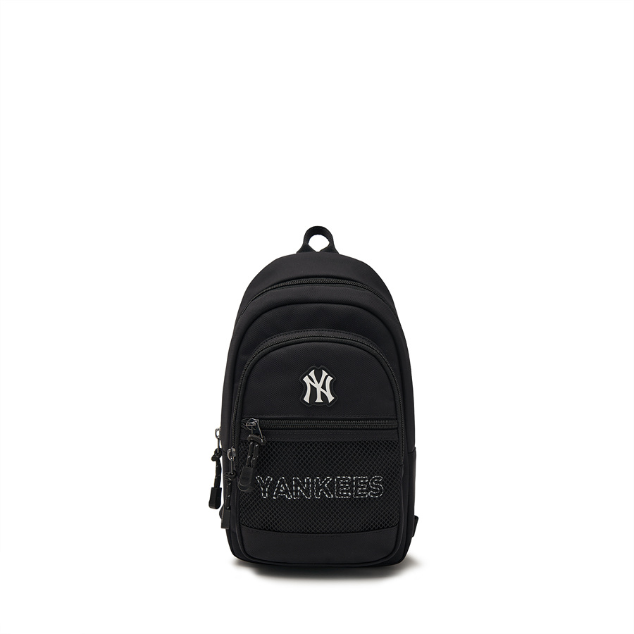 MLB Basic Mesh Slingbag New York Yankees Kids\' Bags Black | 8916457-IX