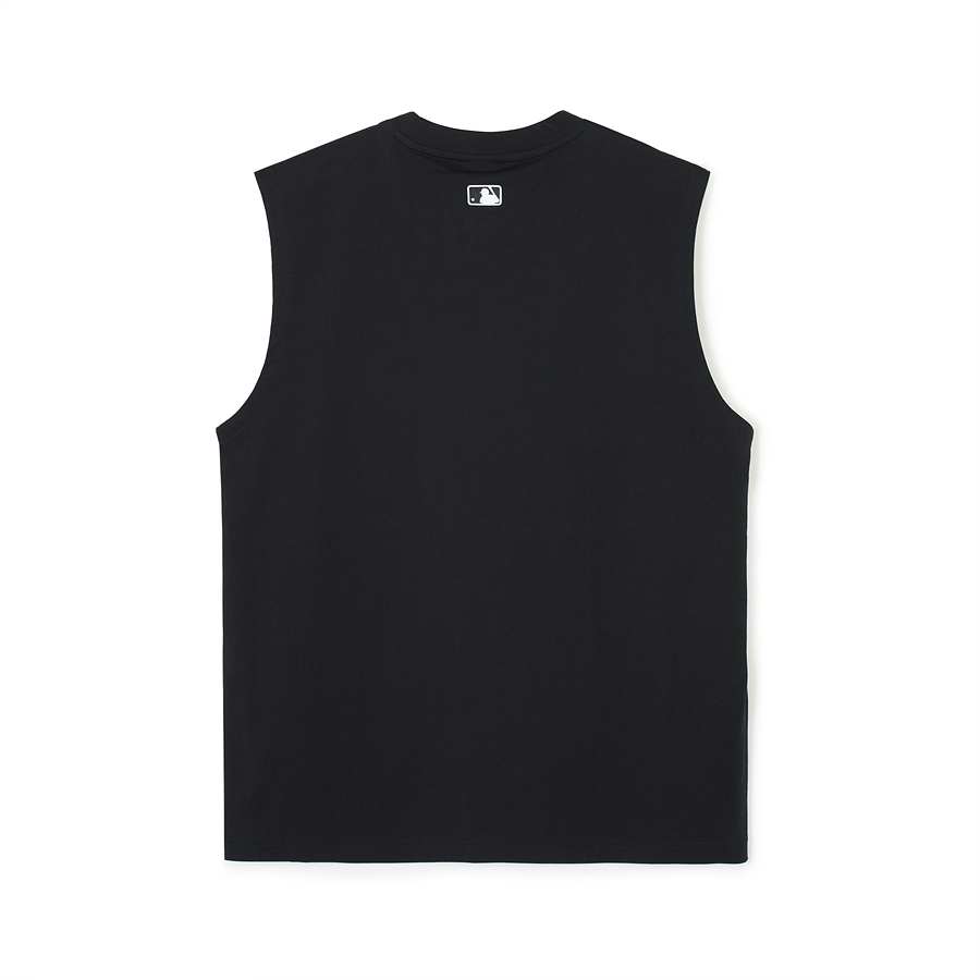 MLB Basic Small Logo Cool Tech Sleeveless New York Yankees T Shirts Black | 1825490-XW