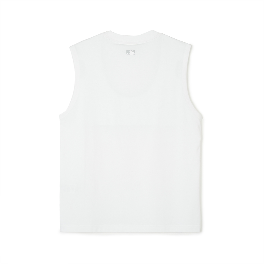 MLB Basic Small Logo Cool Tech Sleeveless New York Yankees T Shirts White | 5398706-RS