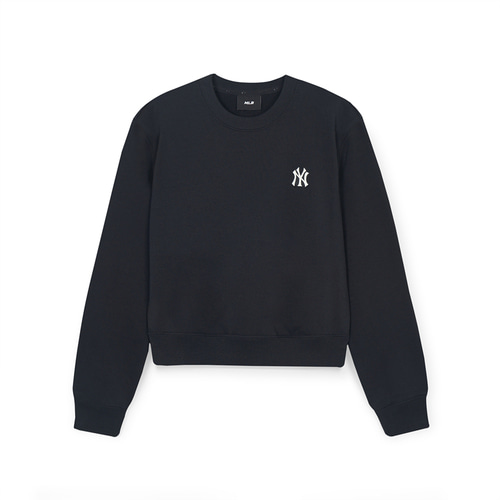 MLB Basic Small Logo Crop New York Yankees Sweatshirts Black | 4278651-YO