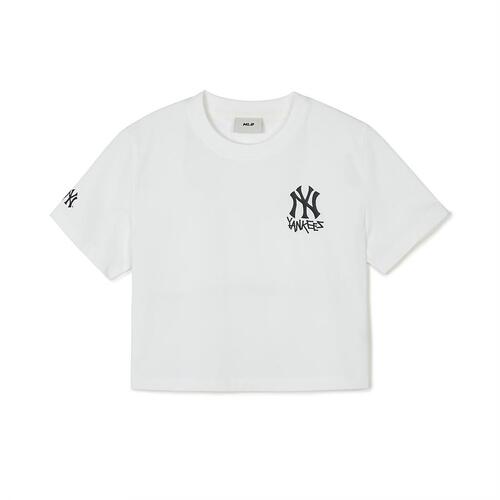 MLB Basic Small Logo Cropts New York Yankees T Shirts White | 2590478-ZX