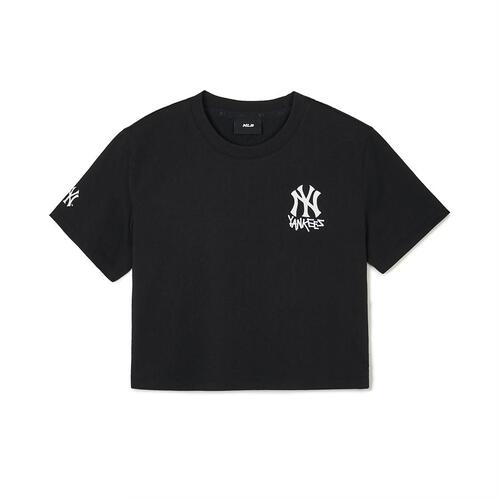 MLB Basic Small Logo Cropts New York Yankees T Shirts Black | 3948275-GX