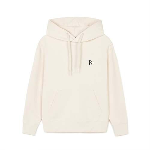 MLB Basic Small Logo Overfit Boston Redsox Hoodie Cream | 1356097-RO