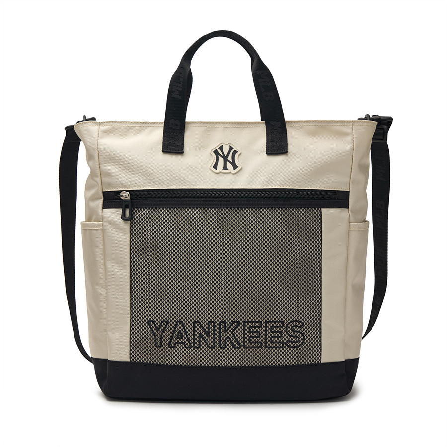 MLB Basic Totebag New York Yankees Kids\' Bags Beige / Black | 0159237-XT