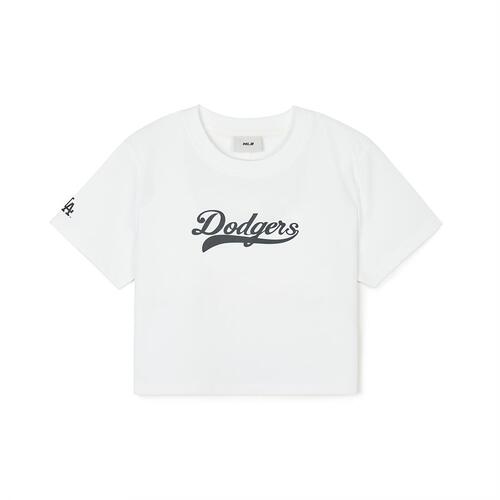 MLB Basic Varsity Culsive Cropts Los Angeles Dodgers T Shirts White | 7650384-PB