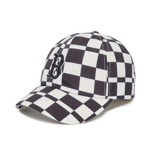 MLB Checker Board Unstructured Ball Boston Red Sox Hats Black | 3147095-JD