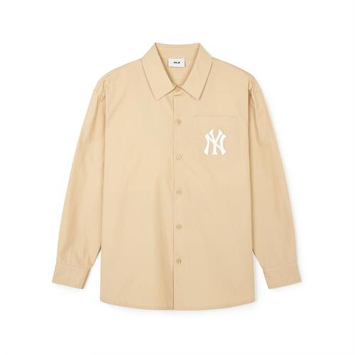 MLB Classic Monogram Big Lux Long Sleeve New York Yankees Shirts Khaki | 0328674-CB