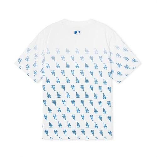 MLB Classic Monogram Gradationt Los Angeles Dodgers Kids' T Shirts White | 3065189-AP