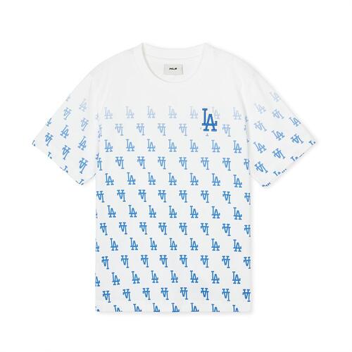 MLB Classic Monogram Gradationt Los Angeles Dodgers Kids\' T Shirts White | 3065189-AP