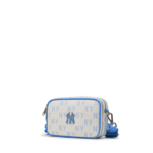 MLB Classic Monogram Jacquard Mini New York Yankees Cross Body Bags Blue | 9072356-FB