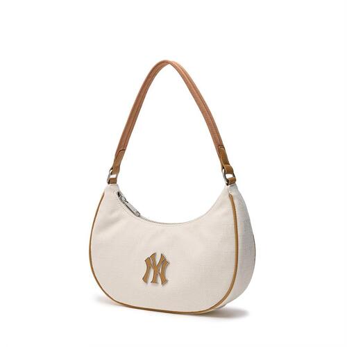 MLB Classic Monogram Jacquard New York Yankees Hobo Bags Cream | 8309276-DH