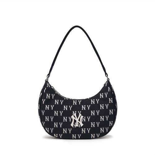 MLB Classic Monogram Jacquard New York Yankees Hobo Bags Black | 8459763-OE