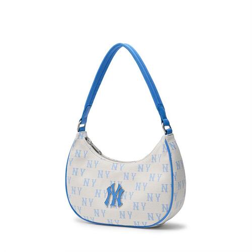 MLB Classic Monogram Jacquard New York Yankees Hobo Bags Blue | 5816097-LY